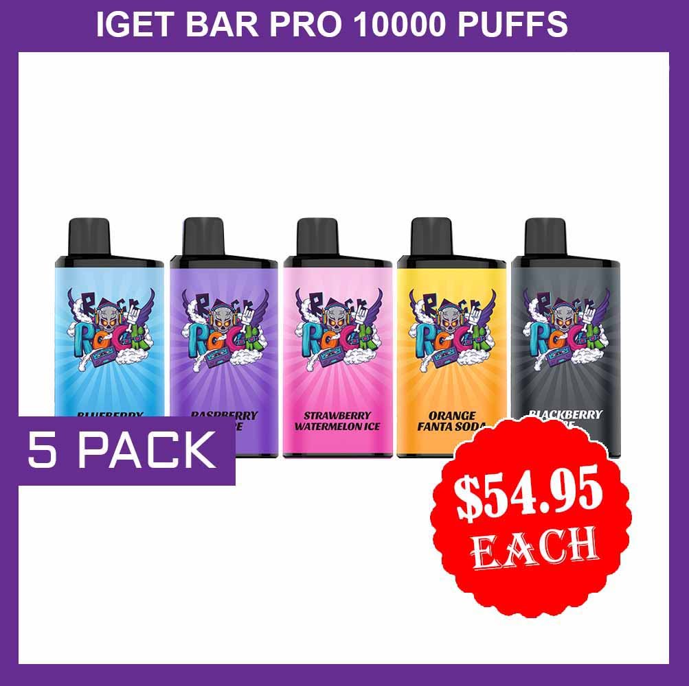 IGET BAR PRO 10000 PUFFS – 5 PACK