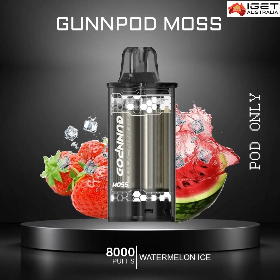 GUNNPOD MOSS – WATERMELON ICE – 8000 PUFFS – POD ONLY