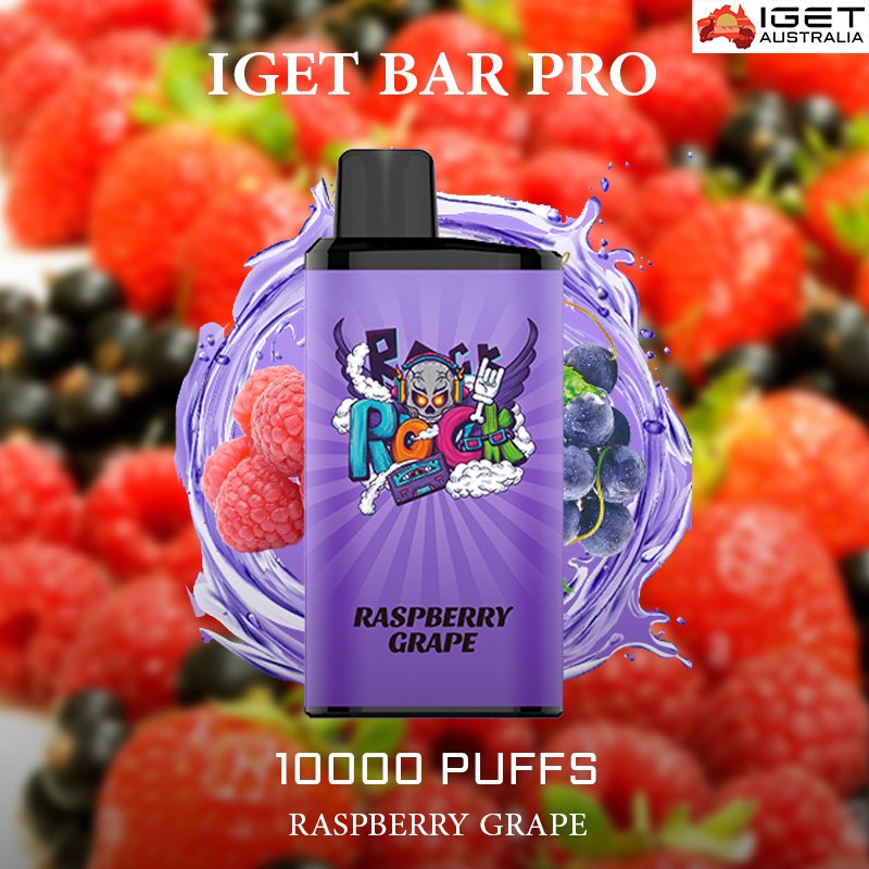 IGET BAR PRO – RASPBERRY GRAPE – 10000 PUFFS