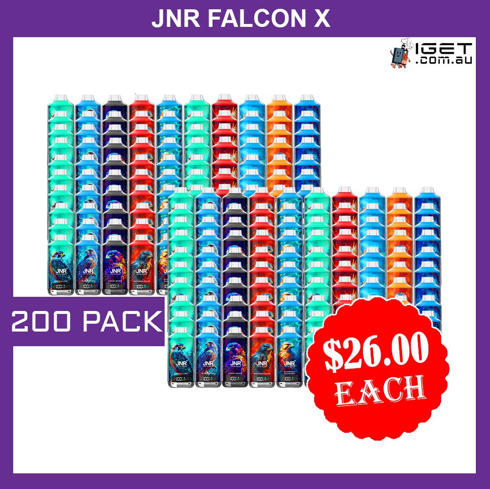 JNR FALCON X – 18000 PUFFS – 200 PACK