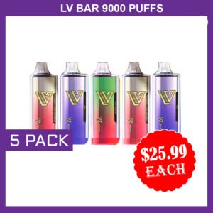 LV BAR – 9000 PUFFS – 5 PACK