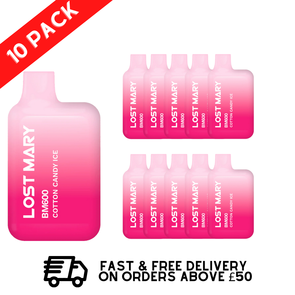 Cotton Candy Ice - Lost Mary 600 Puff Bars Pack Of 10 BM600