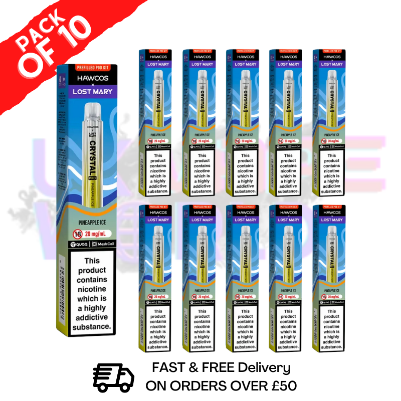 Pineapple Ice Lost Mary Crystal Pro 600 Puff Box Of 10