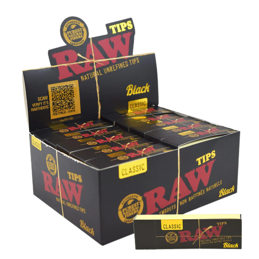 RAW Classic Filter Tips - Black Classic