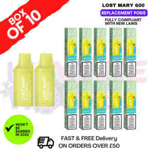 Triple Melon Lost Mary 600 Puff Replacement Pods Box Of 10
