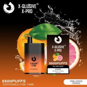 X-QLUSIVE X-PRO PINK LEMON ORANGE – 5500 PUFFS