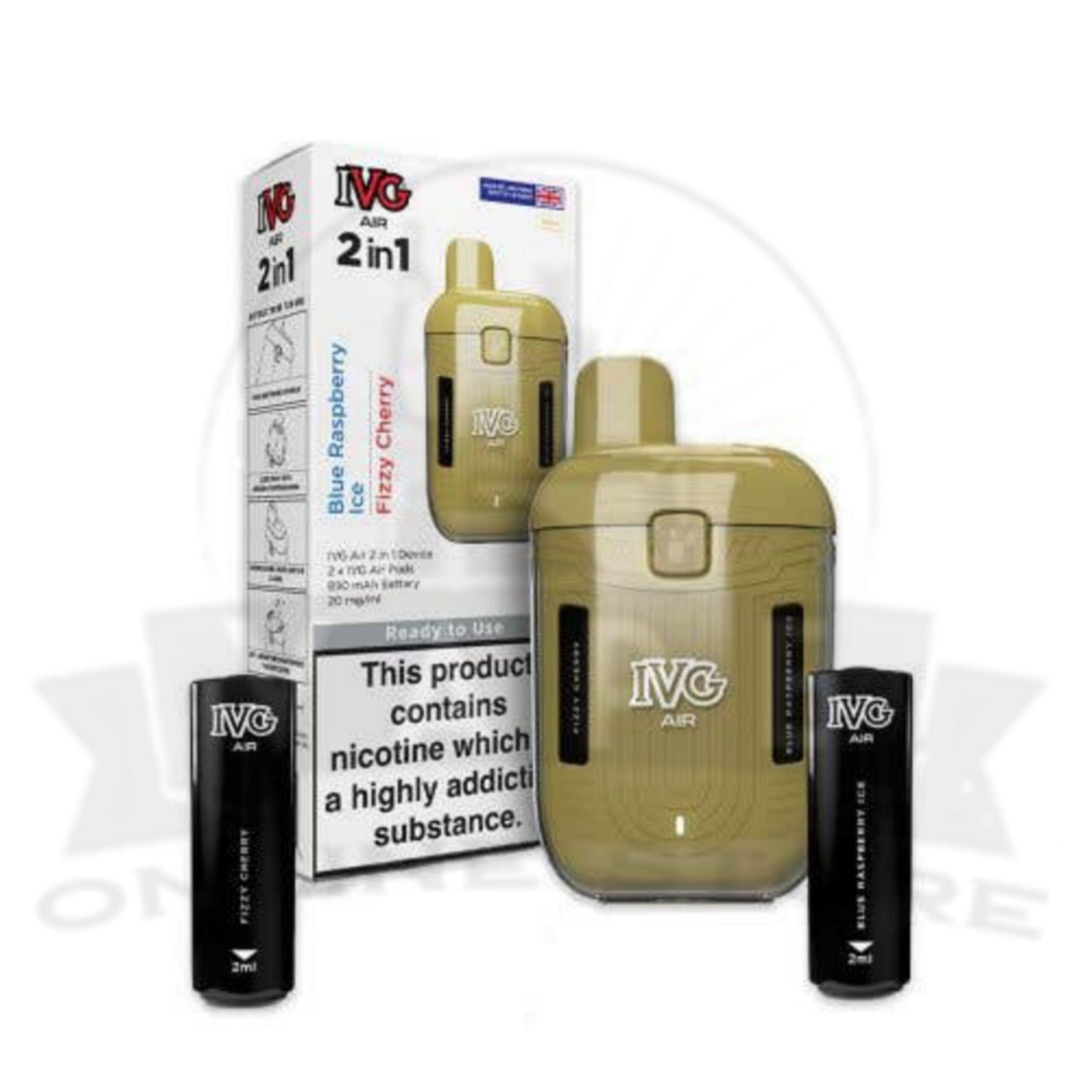 ivg air 2 in 1 pre filled pod vape kit | 2 flavour vape